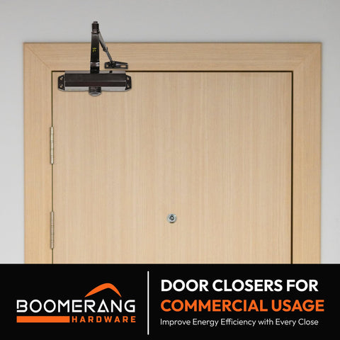 Light/Medium Duty Residential & Light Commercial Auto Door Closer -Boomerang D503 Surface Mounted, Cast Aluminum Closer, Adjustable Closing, Grade 2 & UL 3 Hour Fire Rated