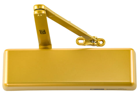 Extra Heavy Duty Designer Auto Commercial Door Closer - Boomerang D9016- Surface Mounted, Grade 1, Cast Iron, UL 3 Hour Fire Rated & ADA for High Abuse & Extreme Traffic Doors, Aluminum/Silver