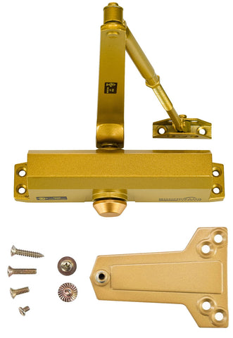 Medium Duty Automatic Commercial Door Closer - Boomerang D703 Hydraulic UL 3 hr. Fire Rated Closer, Surface-Mounted Size 3 for Home & Light Commercial Doors