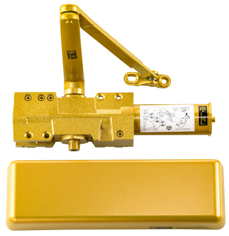 Extra Heavy Duty Designer Auto Commercial Door Closer - Boomerang D9016- Surface Mounted, Grade 1, Cast Iron, UL 3 Hour Fire Rated & ADA for High Abuse & Extreme Traffic Doors, Aluminum/Silver