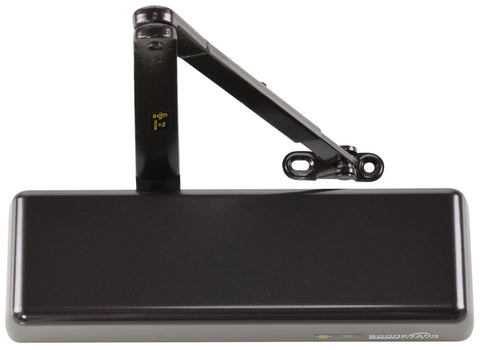 Extra Heavy Duty Designer Auto Commercial Door Closer - Boomerang D9016- Surface Mounted, Grade 1, Cast Iron, UL 3 Hour Fire Rated & ADA for High Abuse & Extreme Traffic Doors, Aluminum/Silver