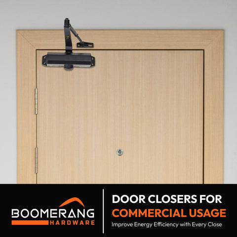 Light/Medium Duty Residential & Light Commercial Auto Door Closer -Boomerang D503 Surface Mounted, Cast Aluminum Closer, Adjustable Closing, Grade 2 & UL 3 Hour Fire Rated