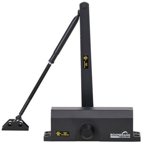 Medium Duty Automatic Commercial Door Closer - Boomerang D703 Hydraulic UL 3 hr. Fire Rated Closer, Surface-Mounted Size 3 for Home & Light Commercial Doors