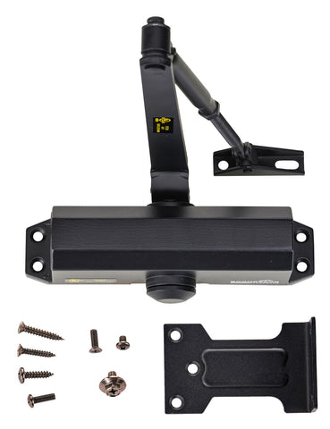 Light/Medium Duty Residential & Light Commercial Auto Door Closer -Boomerang D503 Surface Mounted, Cast Aluminum Closer, Adjustable Closing, Grade 2 & UL 3 Hour Fire Rated