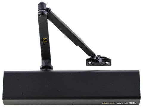 Heavy Duty Designer Automatic Commercial Door Closer - Boomerang Hdwe D8016-Surface Mounted, Grade 1, Cast Aluminum, UL 3 Hour Fire Rated & ADA for high Traffic doorways, Aluminum/Silver (US26D)