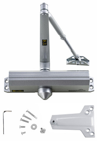 Medium/Heavy Duty Automatic Commercial Door Closer - Boomerang D4016 Surface Mounted, Grade 1- ADA & UL 3 Hour Fire Rated, Adjustable Size 1-6 for Entry & Aluminum Storefronts, Matte Black (US19)