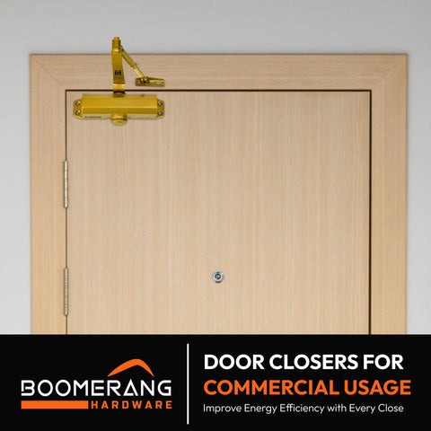Light/Medium Duty Residential & Light Commercial Auto Door Closer -Boomerang D503 Surface Mounted, Cast Aluminum Closer, Adjustable Closing, Grade 2 & UL 3 Hour Fire Rated
