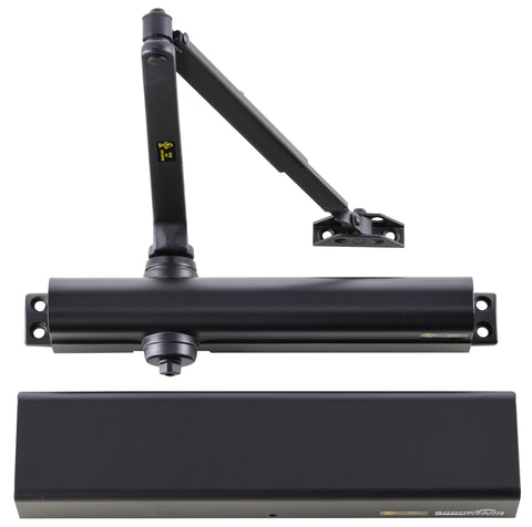 Heavy Duty Designer Automatic Commercial Door Closer - Boomerang Hdwe D8016-Surface Mounted, Grade 1, Cast Aluminum, UL 3 Hour Fire Rated & ADA for high Traffic doorways, Aluminum/Silver (US26D)
