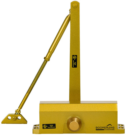 Medium Duty Automatic Commercial Door Closer - Boomerang D703 Hydraulic UL 3 hr. Fire Rated Closer, Surface-Mounted Size 3 for Home & Light Commercial Doors