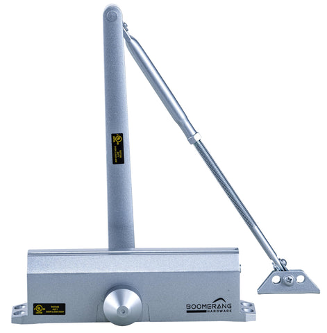 Medium/Heavy Duty Automatic Commercial Door Closer - Boomerang D4016 Surface Mounted, Grade 1- ADA & UL 3 Hour Fire Rated, Adjustable Size 1-6 for Entry & Aluminum Storefronts, Matte Black (US19)