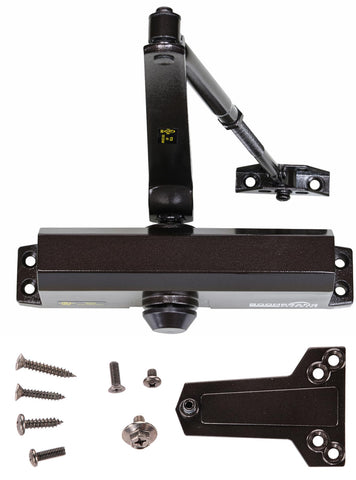 Medium Duty Automatic Commercial Door Closer - Boomerang D703 Hydraulic UL 3 hr. Fire Rated Closer, Surface-Mounted Size 3 for Home & Light Commercial Doors