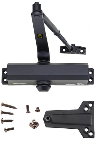 Medium Duty Automatic Commercial Door Closer - Boomerang D703 Hydraulic UL 3 hr. Fire Rated Closer, Surface-Mounted Size 3 for Home & Light Commercial Doors