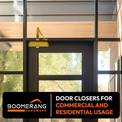 Medium Duty Automatic Commercial Door Closer - Boomerang D703 Hydraulic UL 3 hr. Fire Rated Closer, Surface-Mounted Size 3 for Home & Light Commercial Doors