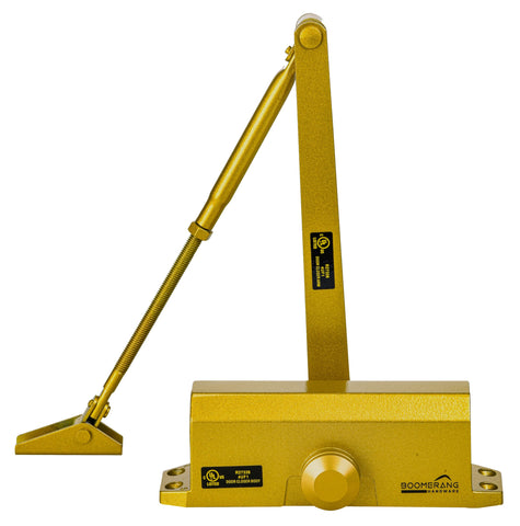 Light/Medium Duty Residential & Light Commercial Auto Door Closer -Boomerang D503 Surface Mounted, Cast Aluminum Closer, Adjustable Closing, Grade 2 & UL 3 Hour Fire Rated