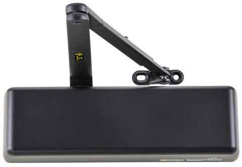Extra Heavy Duty Designer Auto Commercial Door Closer - Boomerang D9016- Surface Mounted, Grade 1, Cast Iron, UL 3 Hour Fire Rated & ADA for High Abuse & Extreme Traffic Doors, Aluminum/Silver